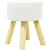 Mimbre Natural Sgabello rotondo Beige-Banchetto/Sgabello soffice, ideale come sedile ausiliario o come poggia-piedi (30 x 30 x 40)