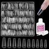 Venares Tip Unghie Ricostruzione, Venares 500 Pezzi Unghie Finte in Gel Copertura Completa, 10 Taglie Set Unghie Finte con Colla, Gel Tips Unghie