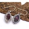 6 GM 925 Argento Sterling Naturale Granato & C.Z.Pietra Artigianale Parure Size