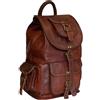 Vintage Borsa in pelle 20" capra originale zaino per laptop vintage viaggio uomo marr...
