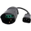 Mach Power Cavo UPS 15cm, Spina IEC C14 a Presa Schuko 16A, Adattatore Alimentazione per Gruppi di Continuità (UPS), PC e Server - Isolamento Sicuro (CV-CO-SHU-IEC)