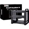 GeeekPi DeskPi RackMate T0 - Armadio rack per server, rete, apparecchiature A/V 4U, rack rack da 25,4 cm, colore nero