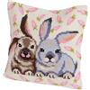 Collection d'Art Single Flopsy & Mopsy - Kit per ricamare Un Cuscino a Punto Croce, 40 x 40 cm