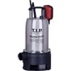 T.I.P. Pompa sommersa per acque sporche T.I.P. in acciaio inossidabile 14.500 l/h, 600 W, prevalenza 8 m, granulometria 25 mm, drenaggio affidabile per scavi, laghetti, pompa automatica robusta
