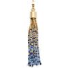 JEWELS BY LEONARDO Ciondolo Clip & Mix Lou - Ciondolo a catena in acciaio inox dorato - Nappa di sfere dorate lucide e perle in tonalità blu metallizzato - Clip M (4,8 mm Ø) - Regalo - 025647