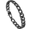 PROSTEEL Bracciali Uomo a Catena Cubana, 06/09/13MM Larghezza, 19/21/23CM Lunghezza, Acciaio inossidabile impermeabile