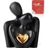 XMGZQ Regali di Coppia,Coppia di Innamorati Statua,Statua Decorativa da Interno per Coppie,Soprammobili Moderni per Casa - Scultura d'Amore,Regalo Anniversario Matrimonio Figure,Romantico Scultura