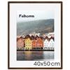 Feihorrm Cornice portafoto in legno massello di quercia, con vetro temperato, per foto da 40 x 50 cm, senza passepartout o foto da 29 x 39 cm con passepartout (marrone scuro, 40 x 50 cm/1 x)