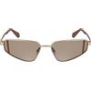 Calvin Klein Jeans Women's Sunglasses CKJ25200S - Matte Rose Gold with Solid Peach Lens