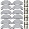 BOZONLI 12 Pezzi Maniglie conchiglia per Porta Cassetto Armadietto Cassettiera Vintage Manopole Ferro-nichel Lega Shell Semicerchio Maniglia Manopola 8,1 cmx3.5 cm Bianco