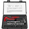 Yuecoom 17 Pezzi M10 M11 M12 Kit di Riparazione Filettatura Helicoil Kit Ripristino Strumenti Filo set Interna Manicotto Inserti per Filetti Metrici Interni per Riparazione Auto (M11x1.25)