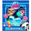 Littlest Pet Shop Bandai Littlest Pet Shop Petfluencer Shell-Fie Fun Petfluencer Set contiene 2 mini giocattoli per animali domestici LPS, 4 accessori, 1 sfondo, 1 carta da collezione e 1 codice virtuale, giocattoli da