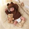 BABESIDE Bambole Reborn Maschio - 17 Pollici Bambola Realistica con Corpo in Stoffa, Reborn Neonato con Abiti e Accessori per Bambini dai 3 Anni in Su
