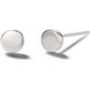 Carleen Orecchini a Perno in Oro Bianco 585 14 ct, Delicati 4 mm, con Solitario a Pois Rotondi, Gioielli per Donne e Ragazze - Diametro: 5 mm