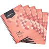 Amazon Basics Taccuino con Rilegatura a Spirale, 80 Fogli/160 Pagine, A4, 90 GSM, Confezione da 5