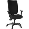 HJH Office 702100 Sedia da ufficio professionale ZENIT HIGH Tessuto ergonomica, portata fino a 120 kg, colore: Nero