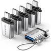 MOGOOD Adattatore da USB C a USB Adattatore da USB C a USB C Maschio a USB 3.0 Femmina Compatibile con computer portatili,telefoni cellulari, gamepad e altri dispositivi con Tipo-C (6 Pack, Argento)