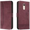 Bravoday Cover per Xiaomi Redmi 5 Plus, Flip Custodia in Pelle PU Portafoglio Custodia per Xiaomi Redmi 5 Plus, con Slot per Schede, Vino Rosso