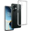 REY Pack 3X Cover in Gel TPU Trasparente per One Plus Nord CE 3 Lite, Ultra Sottile 0,33 mm, Morbido Flessibile, Custodia Silicone