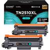 iNKPAD 【Alta Capacità】 TN2510XL Cartucce di Toner Compatibili per Brother TN-2510 per HL-L2400DW HL-L2445DW DCP-L2620DW DCP-L2665DW MFC-L2835DW MFC-L2800DW MFC-L2860DW (2 NERO,3000 pagine per toner)