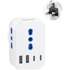 Distributore all'ingrosso di materiale elettrico - Adattatore spina europea a Inglese 4,8mm 10/16A 250V Max 3500W