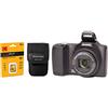 Kodak Pixpro FZ102 - Fotocamera digitale compatta da 16,5 megapixel, con custodia e scheda SD, colore: nero