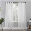 No. 918 Tenda velata con occhielli, in poliestere, colore bianco, 150 x 274 cm