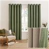 furn. Verso Coppia Di Tende Oscuranti Con Occhielli - Tende In Pelle Scamosciata Reversibili Con Anello Superiore Che Bloccano La Luce (Verde - 117x183cm)