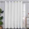 Easy-Going Tenda 100% oscurante, effetto lino, 250 x 213 cm, extra larga, per porte scorrevoli, patio, isolamento termico, per camera da letto, soggiorno (1 pannello, bianco)