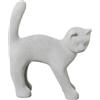 DRW Figura di un gatto in piedi in ceramica in grigio sabbia 34x30x12 cm