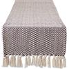 DII Chevron Runner da tavolo, Cotone, Melanzana, 15x72