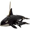 Wowser Orca Whale with a Baby Whale Christmas Ornament, Nautical Theme, Holiday Décor, 2 1/2 Inches Tall