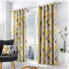 Fusion tende con occhielli, 100% cotone, grigio, 167,6 cm larghezza x 182,9 cm goccia (168 x 183 cm)