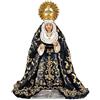 DRW Figura Madonna della Speranza di lutto avvocazione di fede, Consuolo e Protezione in Resina Dipinta a Mano 8x5x15 cm