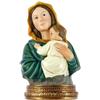 DRW Busto della Madonna con Bambino in Resina Dipinto a Mano 13x10x21 cm.