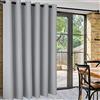 DWCN Tenda divisoria termica e oscurante a 1 pannello con occhielli, per porta patio, soggiorno, camera da letto e ufficio condiviso, 253 x 213 cm (L x H), grigio argento