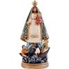DRW Figura Vergine Carità del Rame Patrono di Cuba e Protettivo della Casa in Resina Dipinta a Mano 15x17x30 cm