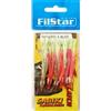 PRO FILSTAR Sabiki Octopus Rig - Set di 6 Ami da Pesca N3/0 - Filo da Pesca Fluorocarbon DIA 0,50mm - Esche Artificiali con Polpo 50mm - Esche da Pesca Mare per Sgombro - Pesca Accessori - Kit Pesca