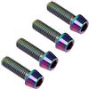 Demeras Confezione da 4 viti freno bicicletta in lega di titanio M5 x 15 mm viti fisse per attacco manubrio mountain per il fissaggio dell'attacco manubrio reggisella delle biciclette