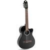 Juan Miguel Navarrez chitarra da concerto elettrica, chitarra classica elettrica special dark moon - nero, con Cutaway