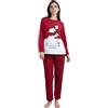 Disney Pigiama a maniche lunghe caldo Dalmatians Varsity da donna, rosso, L
