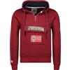 Geographical Norway - Felpa con cappuccio da uomo a maniche lunghe, modello Gymclass, bordeaux, L