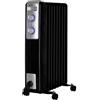 Orbegozo Radiatore olio RN 2000, 9 elementi riscaldanti, 2000 W, luce LED, termostato regolabile, avvolgicavo, ruote girevoli