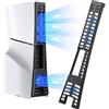 KIWIHOME Ventola di Raffreddamento PS5 Slim, Impostazione Automatica della Velocità, Accessori di Raffreddamento più Silenziosi con LED e Hub USB 3.0, per PS5 Slim Disc ed Edizioni Digitali, Non con PS5 Pro