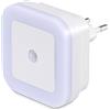 SOAIY Luce notturna led Luce Sensore di Movimento Luce da presa 3 Modalità ON/OFF/AUTO per bambini camera, bagno, soggiorno, corridoio, ecc (luce calda)