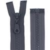 Erlif Chiusura lampo per giacche, plastica, chiusura lampo divisibile (grigio scuro 75 cm)