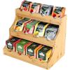 EFUTURETIME Organizzatore di Bustine da Tè in Piedi in Bambù, 30,7 x 25 x 20,5 cm, Porta Tè in Verticale in Legno con 12 Scomparti, per Conservare Tè Sfuso, Bustine, Caffè, Zucchero e Agitatori