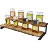Lifewit Porta Profumi in Legno, Espositore Profumi con Supporto in Metallo, Espositori a Scaletta per Bagno, Camera, Salotto, Marrone Rustico, 2 Livelli, 1 Confezione, 35 cm