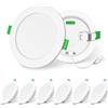 ALUSSO LIGHTING Faretti LED da Incasso per Cartongesso Dimmerabile 12W 1200lm Alta luminosità, Ultra Sottili Faretti LED Soffitto 220V Bianco Caldo/Neutro/Freddo IP44 Faretto Interno Bagno, Set di 6