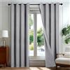 Deconovo Tende Oscuranti 100% con Occhielli - Set di 2 Pannelli 140x260 cm Grigio, Tende per Interni Moderne per Camera da Letto e Soggiorno